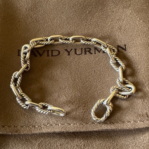 David Yurman Madison Chain Silver Bracelet 5.5mm Size Medium - Picture 9 of 12